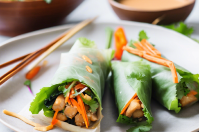 Vegan Spring Rolls with Peanut Sauce